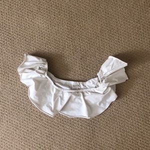 L Space Off The Shoulder White Swimsuit Top